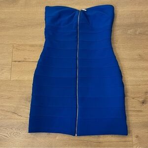 Walter by Walter Baker | Bodycon electric blue strapless mini dress Women size M